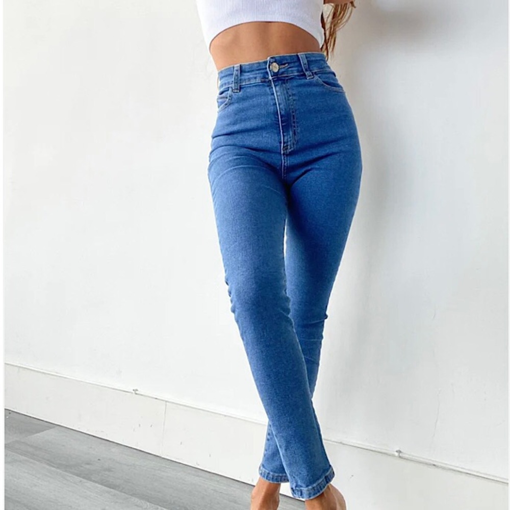 High Rise Blue Women's Jeans